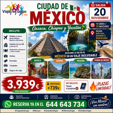 Viaje en grupo a México - Oaxaca, Chiapas y Yucatán